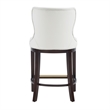 Blair Modern Wood Upholstered Counter Stool in White - Set of 3