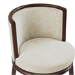 Evalyn Modern Wood Upholstered Counter Stool in Cream - Set of 3