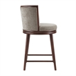 Evalyn Modern Wood Upholstered Counter Stool in Dove - Set of 3