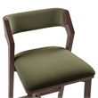 Patricia Modern Wood Upholstered Counter Stool in Turtle Green - Set of 3