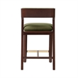 Patricia Modern Wood Upholstered Counter Stool in Turtle Green - Set of 3