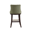 Lucia Modern Wood Upholstered Chenille Barstool in Leaf Green