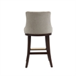 Lucia Modern Wood Upholstered Chenille Barstool in Taupe
