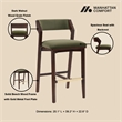Patricia Modern Wood Upholstered Barstool in Turtle Green