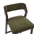 Patricia Modern Wood Upholstered Barstool in Turtle Green