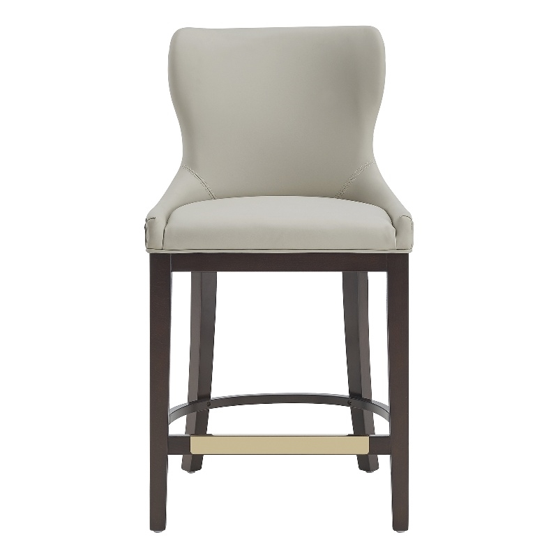Blair Modern Wood Upholstered Counter Stool in Stone