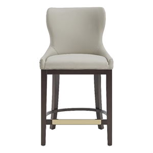 Blair Modern Wood Upholstered Counter Stool in Stone