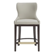 Blair Modern Wood Upholstered Counter Stool in Stone