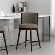 Evalyn Modern Wood Upholstered Counter Stool in Dove