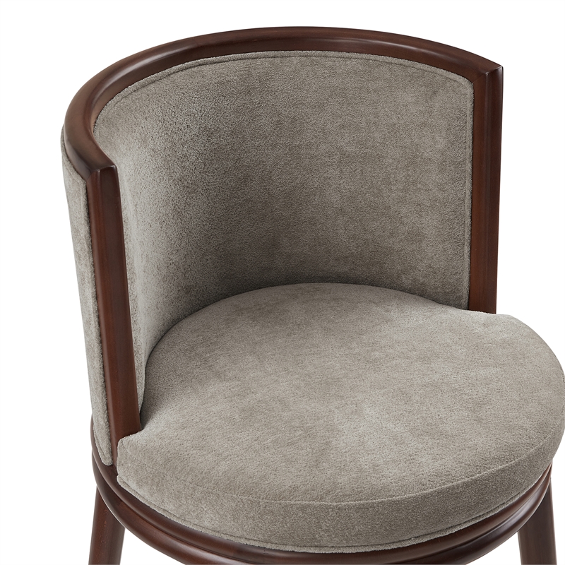 Evalyn Modern Wood Upholstered Counter Stool in Dove