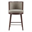 Evalyn Modern Wood Upholstered Counter Stool in Dove