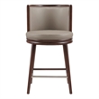 Evalyn Modern Wood Upholstered Counter Stool in Taupe