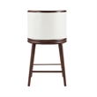 Evalyn Modern Wood Upholstered Counter Stool in White - Set of 3