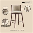 Evalyn Modern Wood Upholstered Barstool in Natural - Set of 3