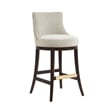 Lucia Modern Wood Upholstered Chenille Barstool in Natural - Set of 2