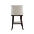 Lucia Modern Wood Upholstered Chenille Barstool in Natural - Set of 2