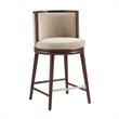 Evalyn Modern Wood Upholstered Counter Stool in Natural - Set of 2