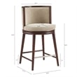 Evalyn Modern Wood Upholstered Counter Stool in Natural - Set of 3