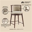 Evalyn Modern Wood Upholstered Counter Stool in Natural - Set of 3