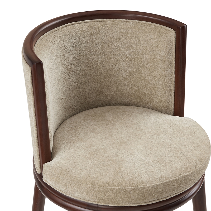 Evalyn Modern Wood Upholstered Counter Stool in Natural - Set of 3