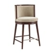 Evalyn Modern Wood Upholstered Counter Stool in Natural - Set of 3