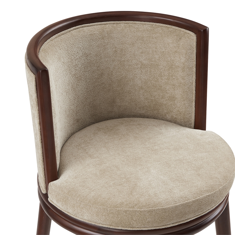 Evalyn Modern Wood Upholstered Barstool in Natural