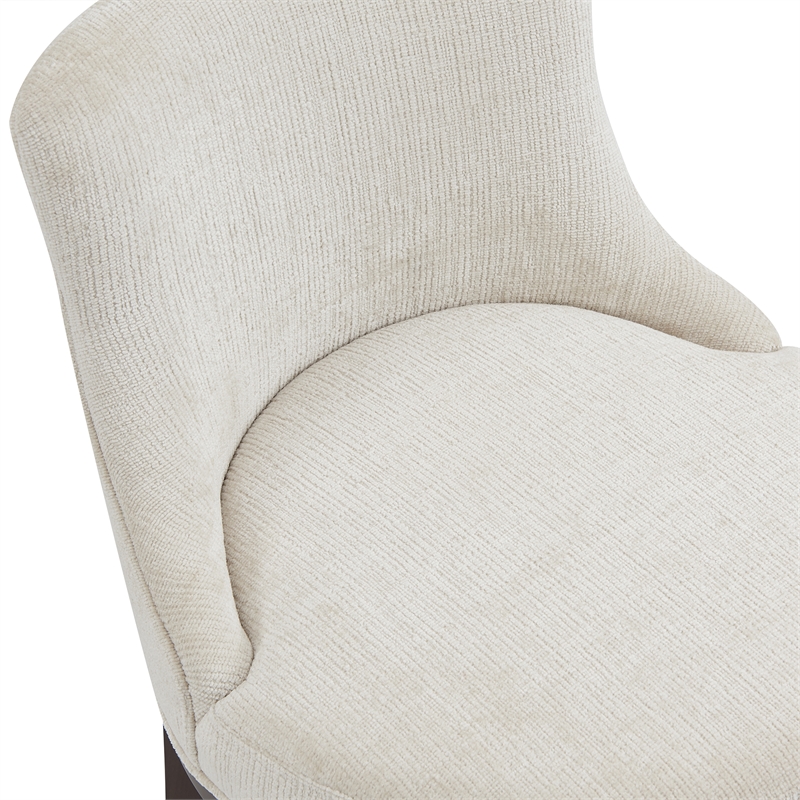 Lucia Modern Wood Upholstered Chenille Barstool in Natural
