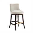Lucia Modern Wood Upholstered Chenille Barstool in Natural