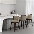 Evalyn Modern Wood Upholstered Counter Stool in Natural