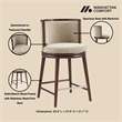 Evalyn Modern Wood Upholstered Counter Stool in Natural