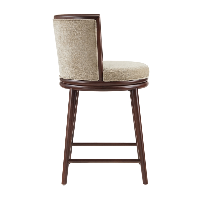Evalyn Modern Wood Upholstered Counter Stool in Natural