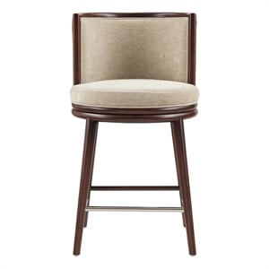 Evalyn Modern Wood Upholstered Counter Stool in Natural