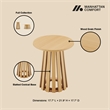 Layla Scandinavian Modern 2-Piece Coffee Table & End Table Set in Light Oak