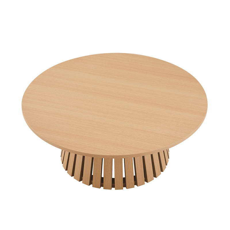 Layla Scandinavian Modern 2-Piece Coffee Table & End Table Set in Light Oak