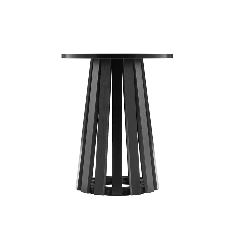Layla Scandinavian Modern End Table in Black - Set of 2