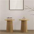 Layla Scandinavian Modern End Table in Light Oak - Set of 2