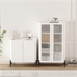 Abbey Modern 2-Piece Accent Storage Cabinets in White