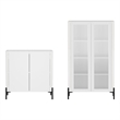 Abbey Modern 2-Piece Accent Storage Cabinets in White