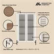 Abbey Modern 2-Piece Accent Storage Cabinets in Maple and Off White