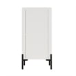 Abbey Modern 2-Piece Accent Storage Cabinets in Maple and Off White