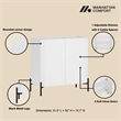 Abbey Modern 2-Piece Buffet and Accent Cabinet in White
