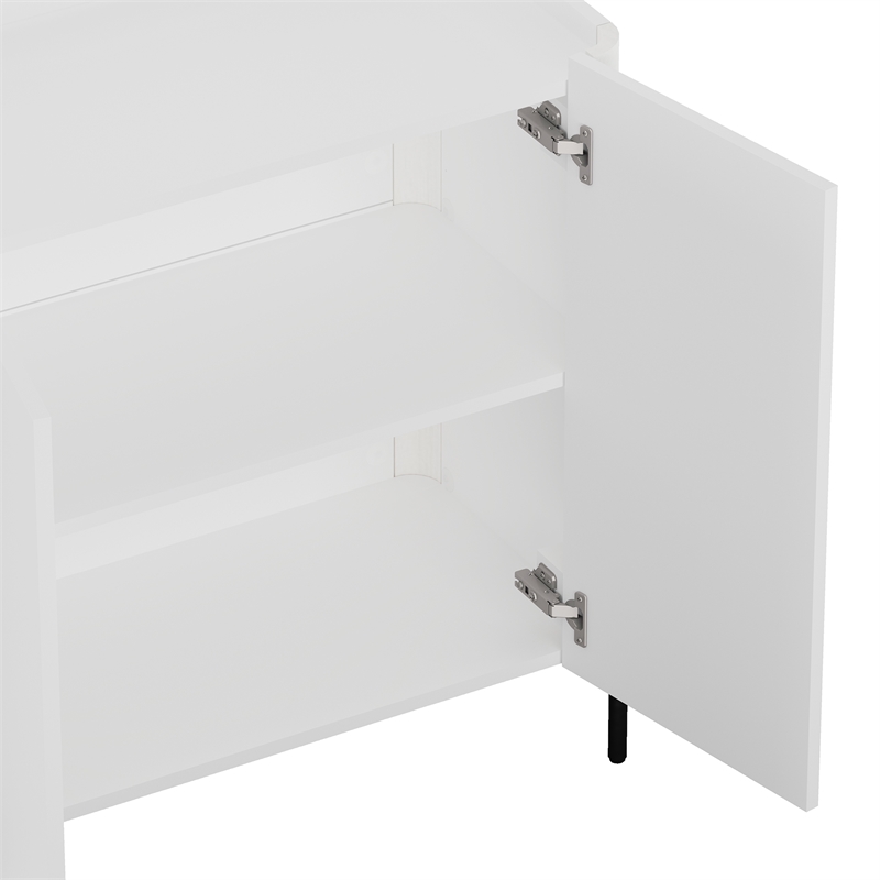 Abbey Modern 2-Piece Buffet and Accent Cabinet in White