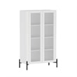Abbey Modern 2-Piece Buffet and Bookcase in White
