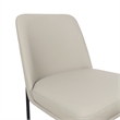 Loft Contemporary Vegan Leather Metal Side Chair in Stone Gray - Set of 2