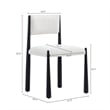 Lennor Mid-Century Modern Boucle Metal Side Chair in Cream - Set of 2