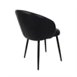 Looma Contemporary Modern Vegan Leather Metal Side Chair in Black - Set of 2