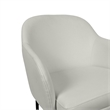 Loft Contemporary Vegan Leather Metal Armchair in Stone Gray - Set of 2