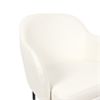 Loft Contemporary Vegan Leather Metal Armchair in Ivory - Set of 2