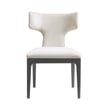 Eloria Mid-Century Modern Chenille Wood Side Chair in Cream - Set of 2