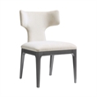Eloria Mid-Century Modern Chenille Wood Side Chair in Cream - Set of 2